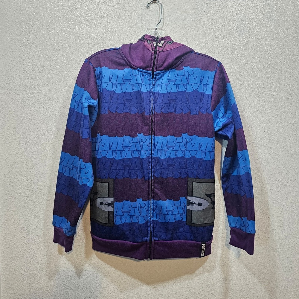 Fortnite Llama Blue and purple Zip Up Jacket Youth size large